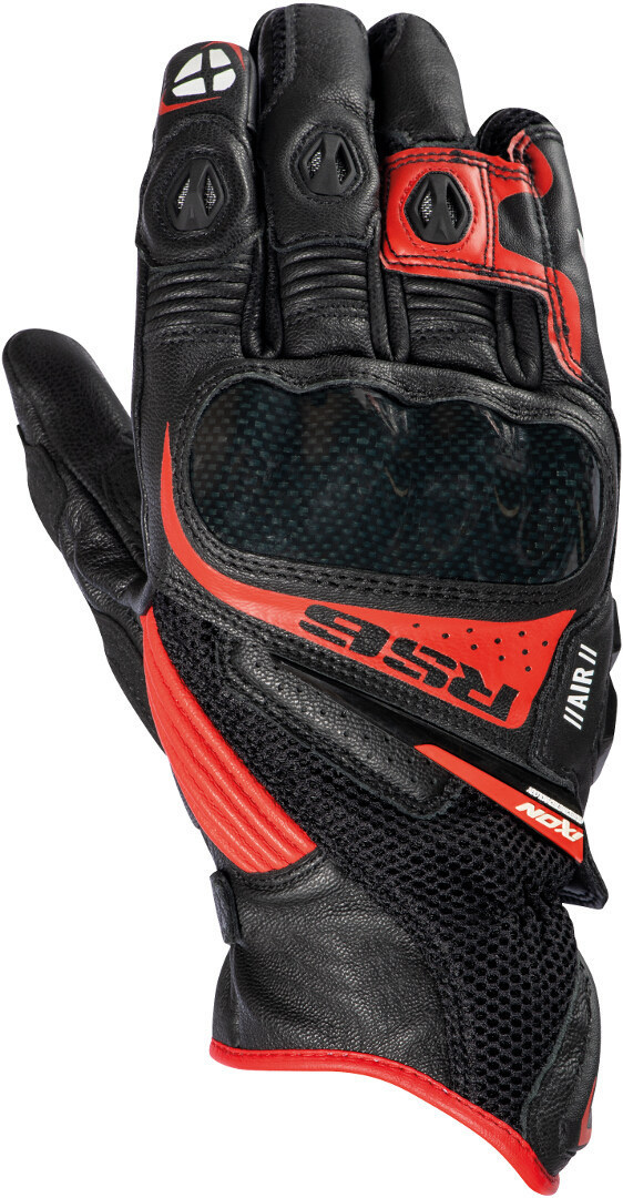 Ixon RS6 Air Motorcycle Gloves, black-red, Size S, black-red, Size S