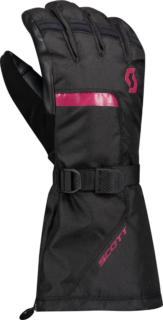 Scott Roop Snowmobile Gloves, black-pink, Size S, black-pink, Size S