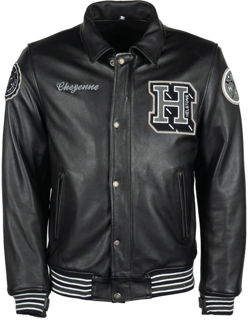 Helstons Cheyenne Motorfiets lederen jas, zwart, afmeting XL