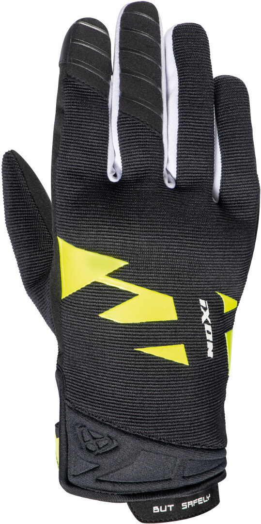 Ixon MS Fever Motorcycle Gloves, black-white-yellow, Size S, black-white-yellow, Size S