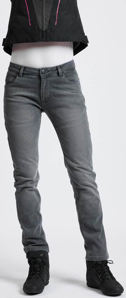 Ixon Billie Ladies Motorcycle Jeans, grey, Size 28 30 for Women