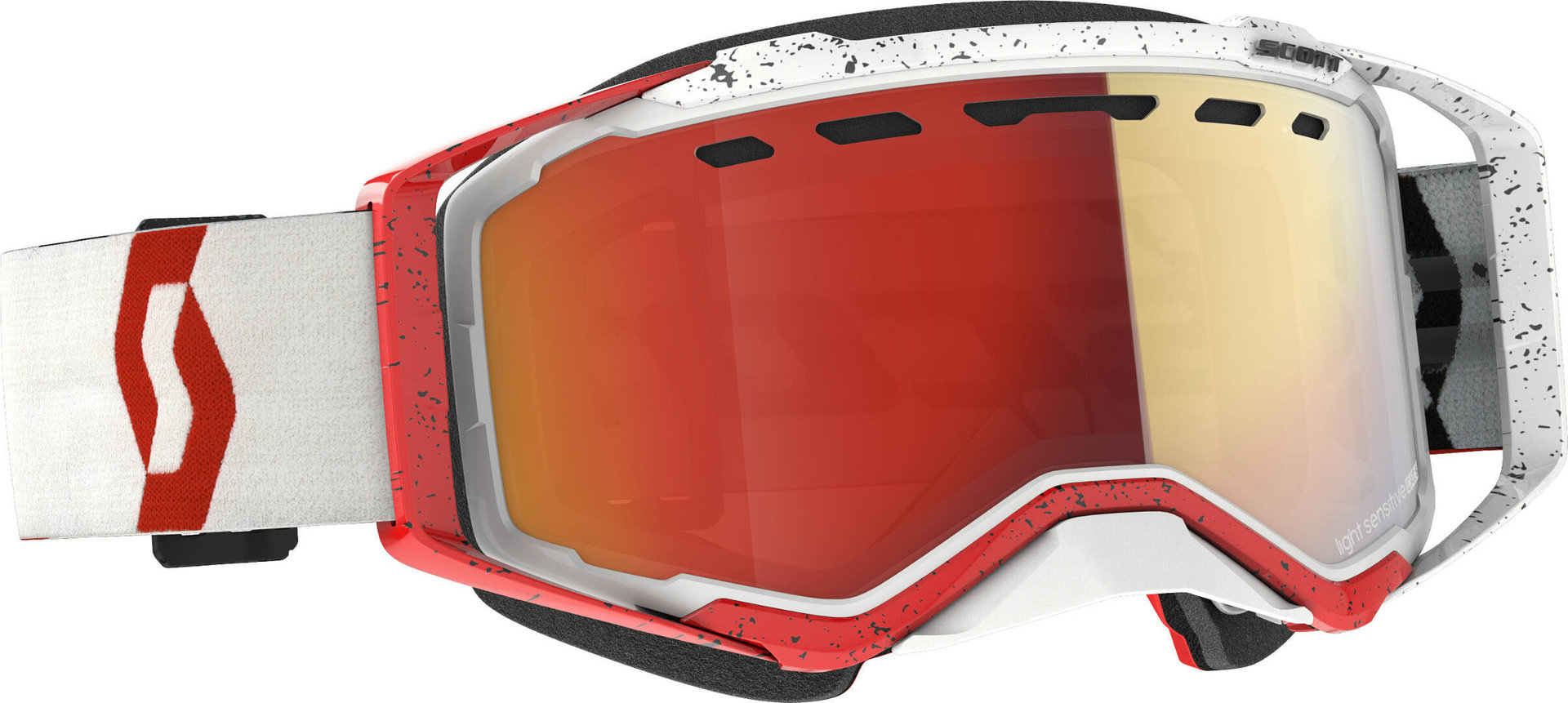 Scott Prospect Light Sensitive White/Red Snow Goggles, red, Size One Size