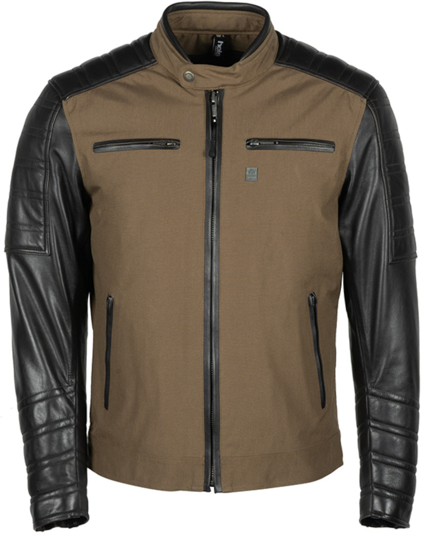 Helstons Cruiser Motorcycle Leather/Textile Jacket, green-brown, Size 2XL, green-brown, Size 2XL