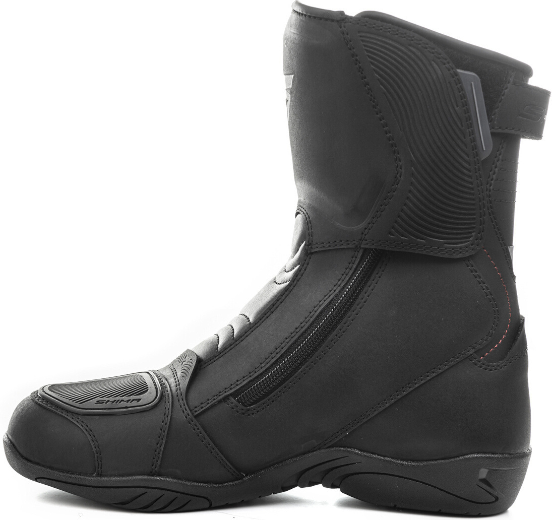 Side view of SHIMA Terra waterproof Ladies Motorcycle Boots, black, Size 40 for Women