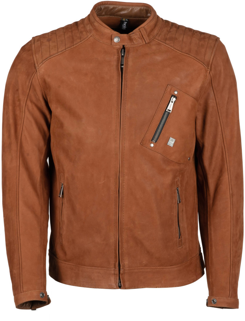 Helstons Colt Nubuck Motorcycle Leather Jacket, brown, Size M, brown, Size M