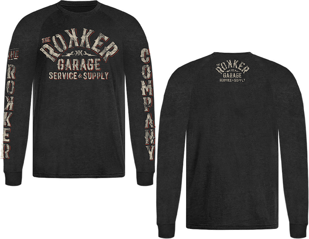 Rokker Garage Longsleeve Shirt, black, Size S, black, Size S
