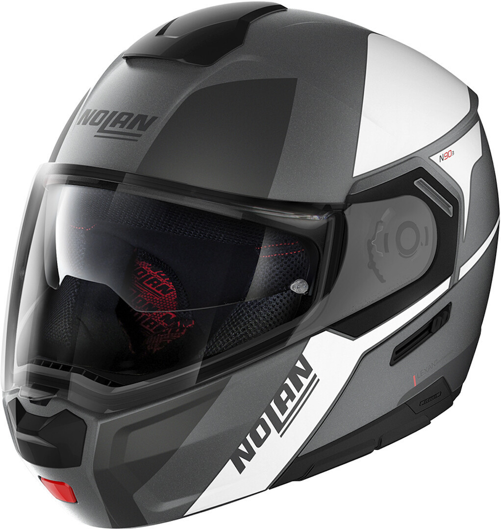 Nolan N90-3 Wilco N-Com Helmet, grey-white, Size S, grey-white, Size S