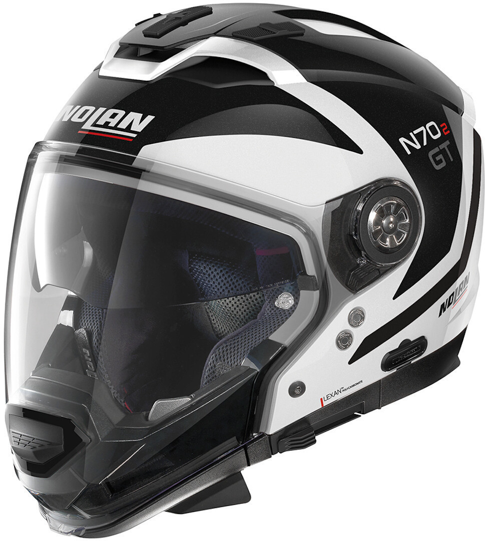 Nolan N70-2 GT Glaring N-Com Helmet, black-white, Size S, black-white, Size S