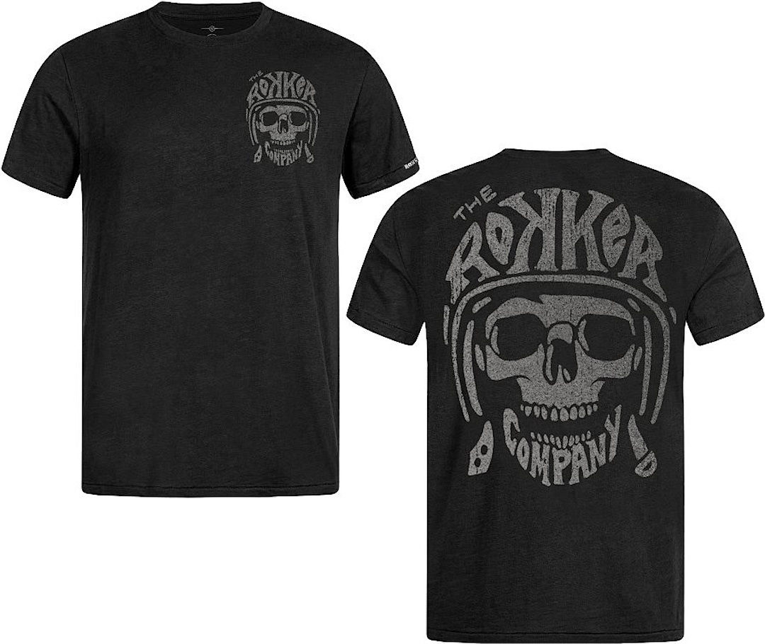 Rokker Skull T-shirt, sort, størrelse 2XL