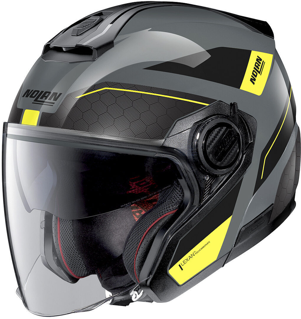 Nolan N40-5 Pivot N-Com Jet Helmet, grey-yellow, Size S, grey-yellow, Size S