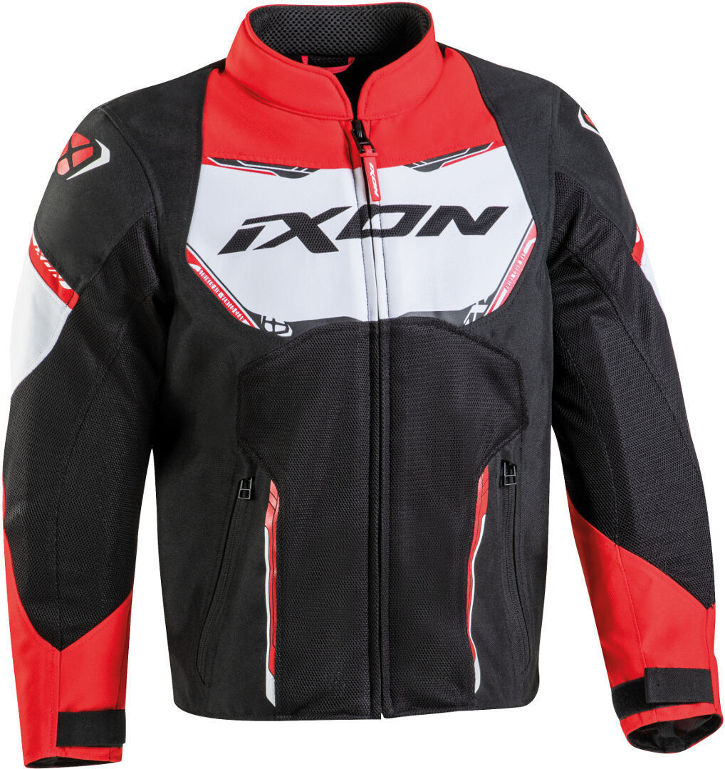 Ixon Striker Air Kids Motorcycle Textile Jacket, black-white-red, Size 6 years, black-white-red, Size 6 years