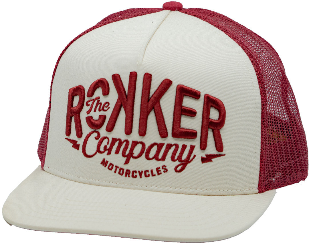 Rokker Motorcycle & CO. Snapback Cap, white-red, white-red, Size One Size