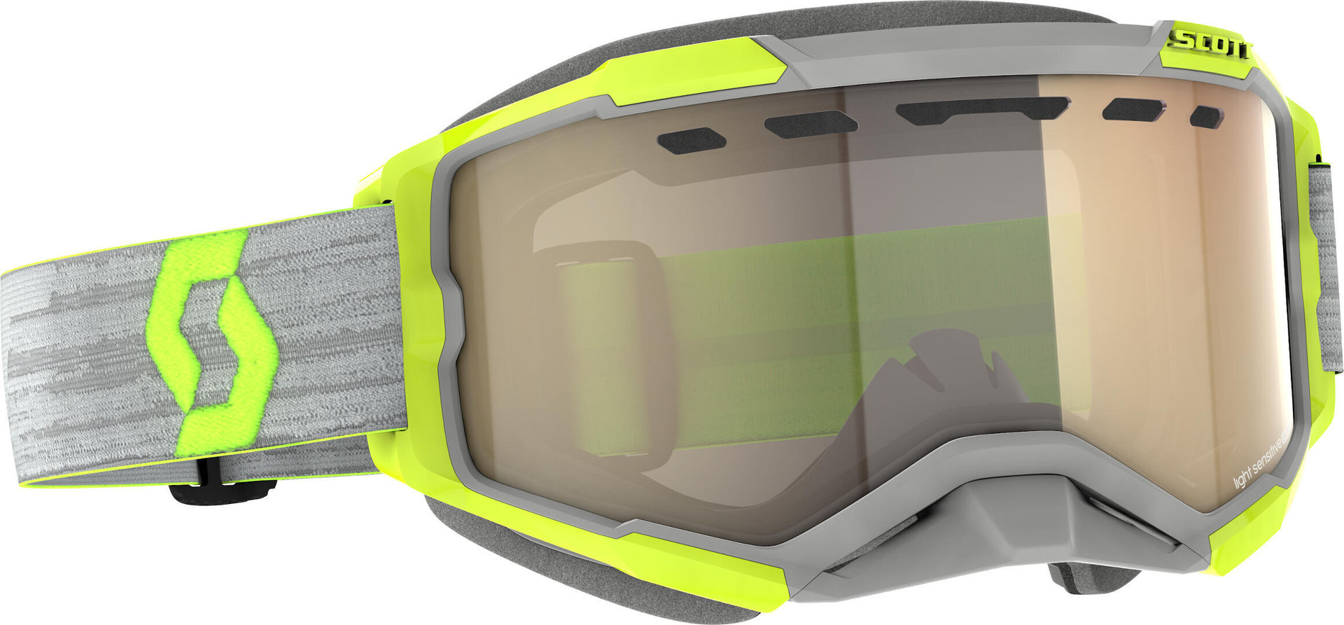 Scott Fury Light Sensitive Grey/Yellow Snow Goggles, grey-yellow, grey-yellow, Size One Size