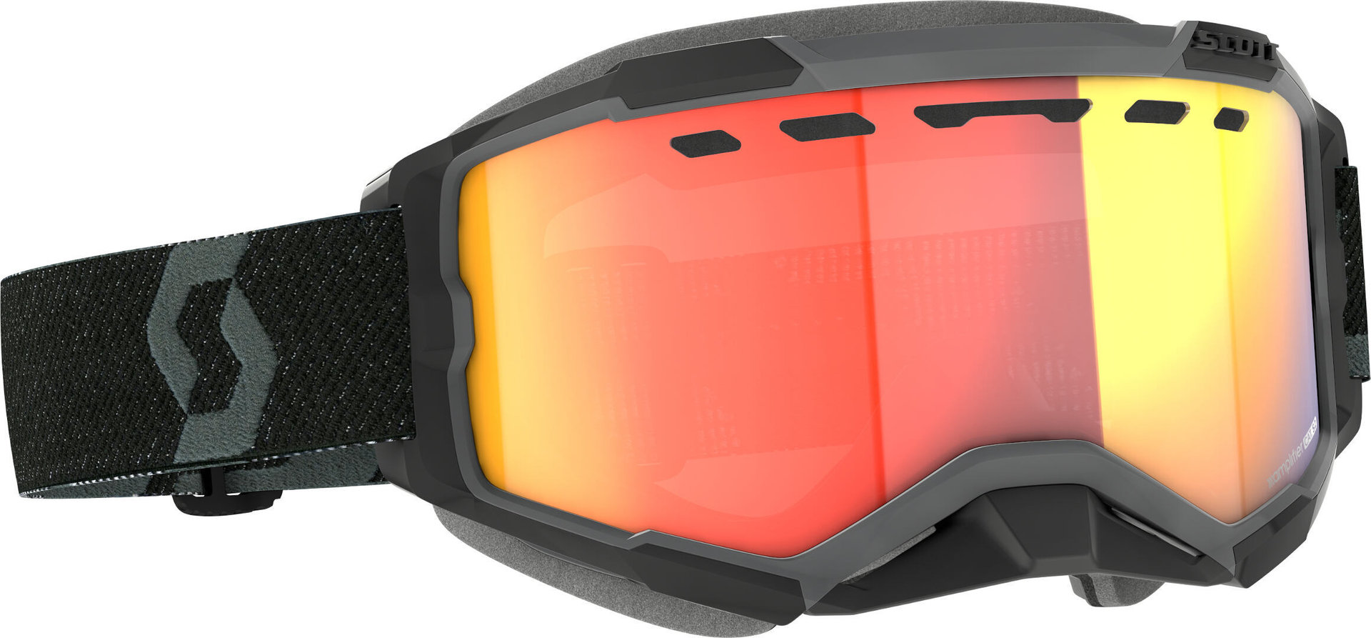 Scott Fury Black Snow Goggles, red, red, Size One Size