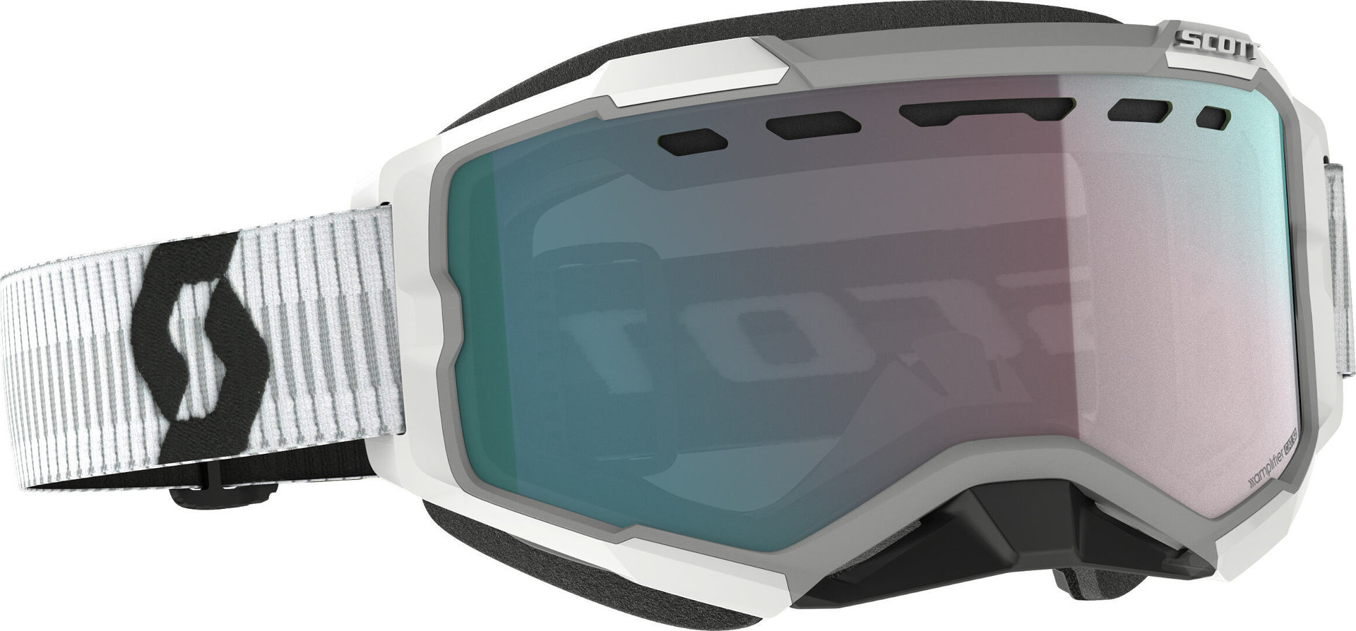 Scott Fury White Snow Goggles, blue, blue, Size One Size