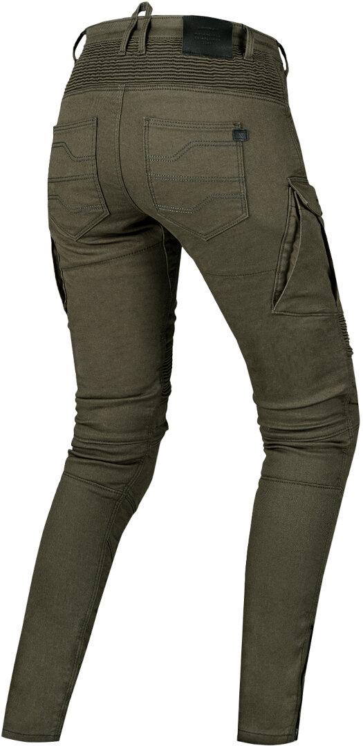 Side view of SHIMA Giro 2.0 Ladies Motorcycle Textile Pants, green-brown, Size 26 for Women