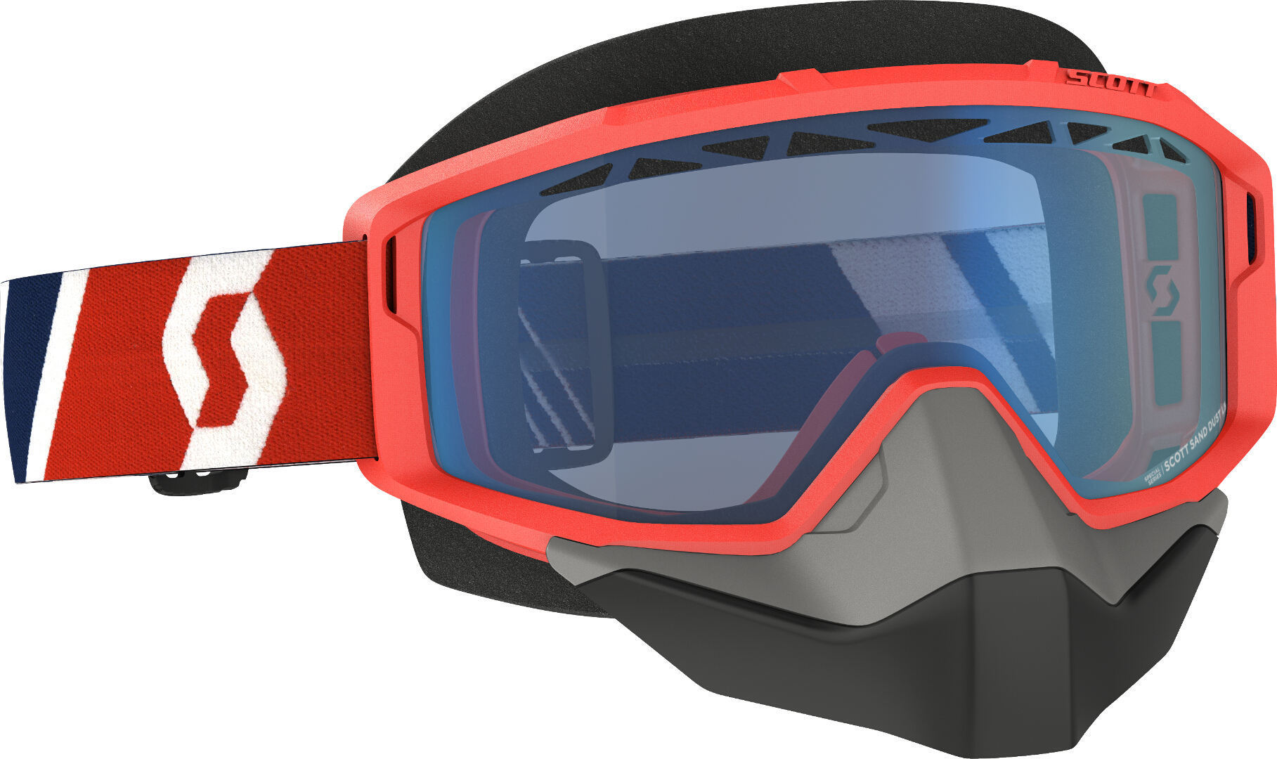 Scott Primal Red/Blue Snow Goggles, blue, Size One Size