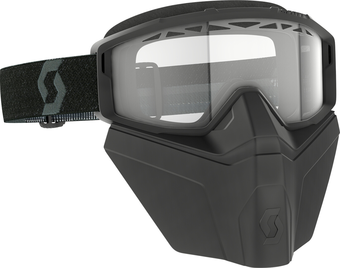 Scott Primal Safari Facemask Black Snow Goggles, clear, clear, Size One Size