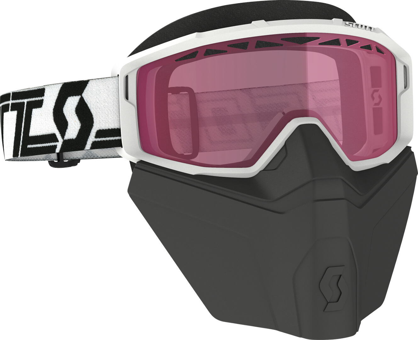 Scott Primal Safari Facemask Black/White Snow Goggles, black-white, black-white, Size One Size