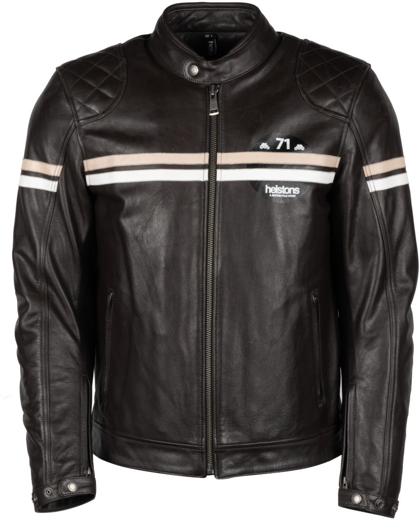 Helstons Chevy Buffalo Motorcycle Leather Jacket, brown, Size S, brown, Size S