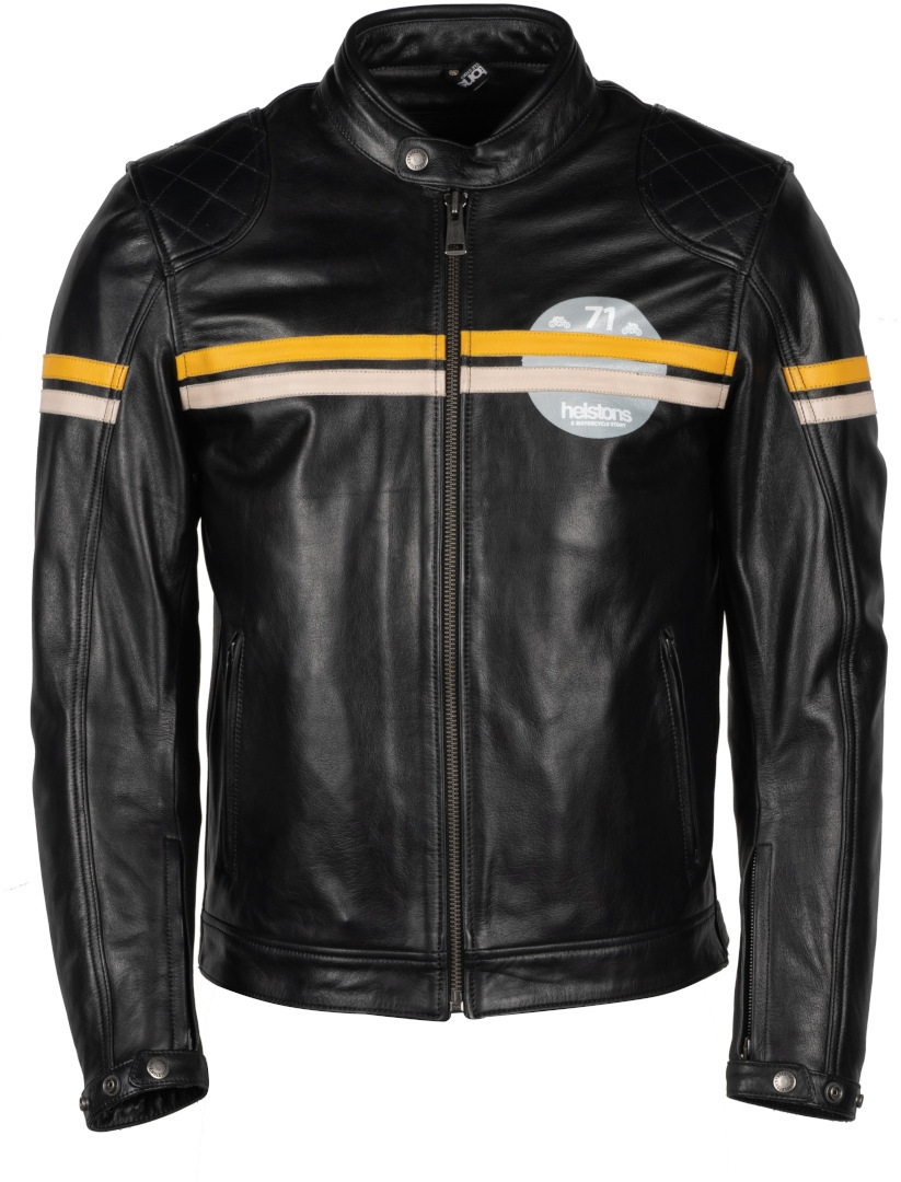 Helstons Chevy Buffalo Motorcycle Leather Jacket, black, Size S, black, Size S