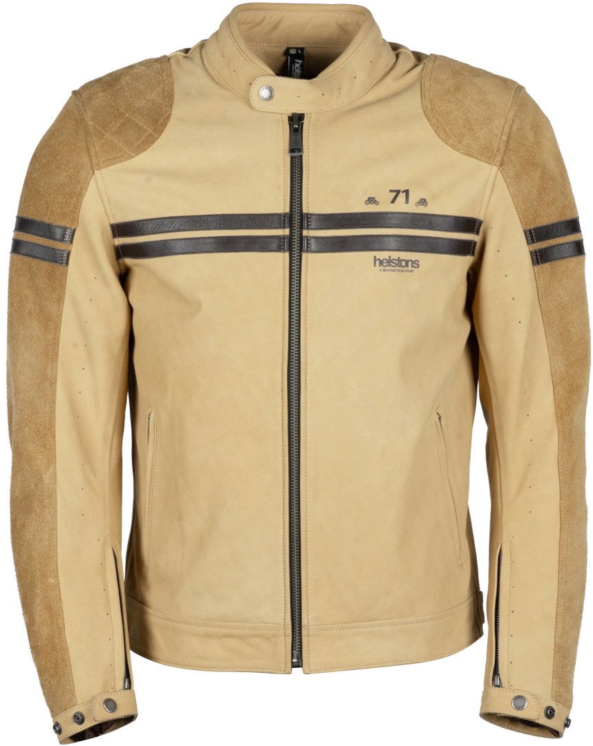 Helstons Chevy Air Buffalo Motorcycle Leather Jacket, gold, Size M, gold, Size M