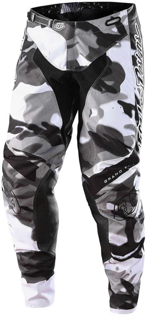 Troy Lee Designs GP Brazen Camo Motocross Pants, black-grey-white, Size 28, black-grey-white, Size 28