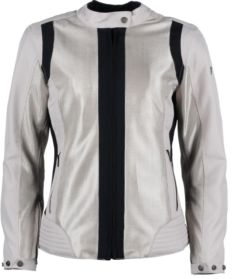 Helstons Lea Air Ladies Motorcycle Textile Jacket, black-silver, Size S for Women, black-silver, Size S for Women