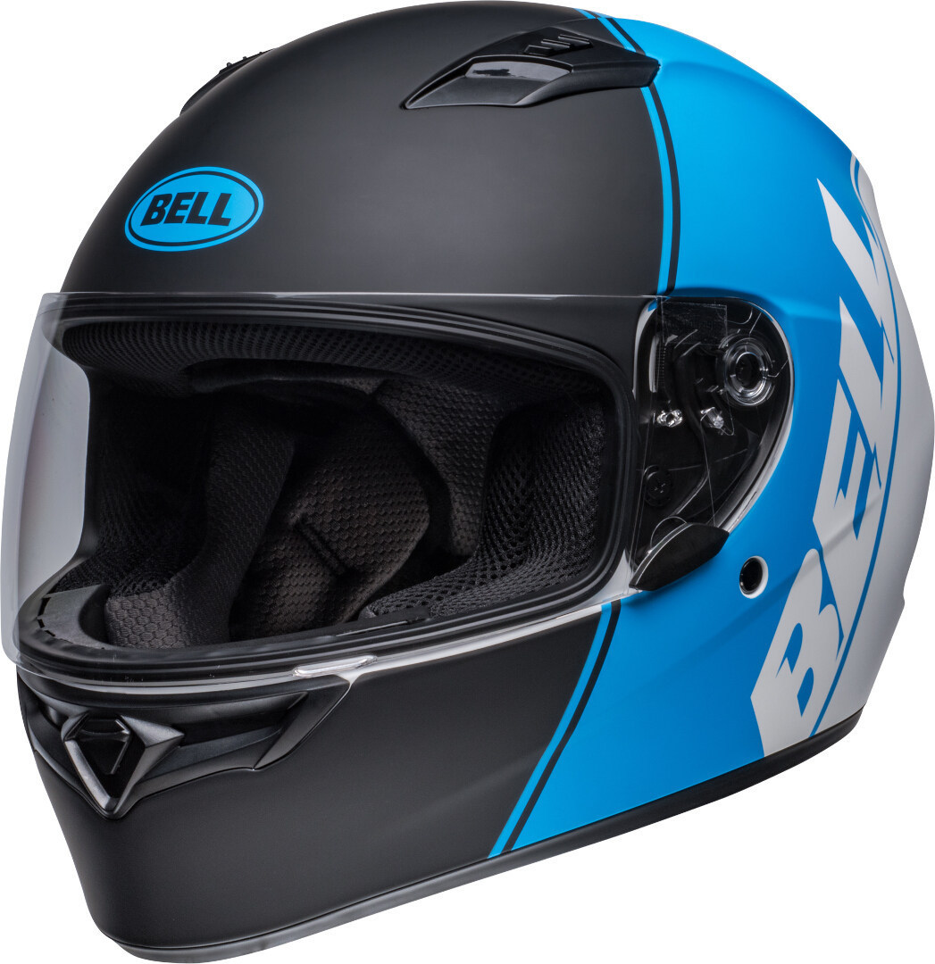 Bell Qualifier Ascent Helm, zwart-wit-blauw, afmeting XL