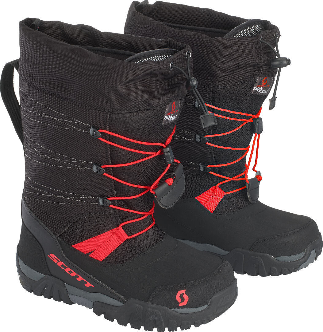 Scott R-T SMB Snowmobile Boots, black-red, Size 42, black-red, Size 42