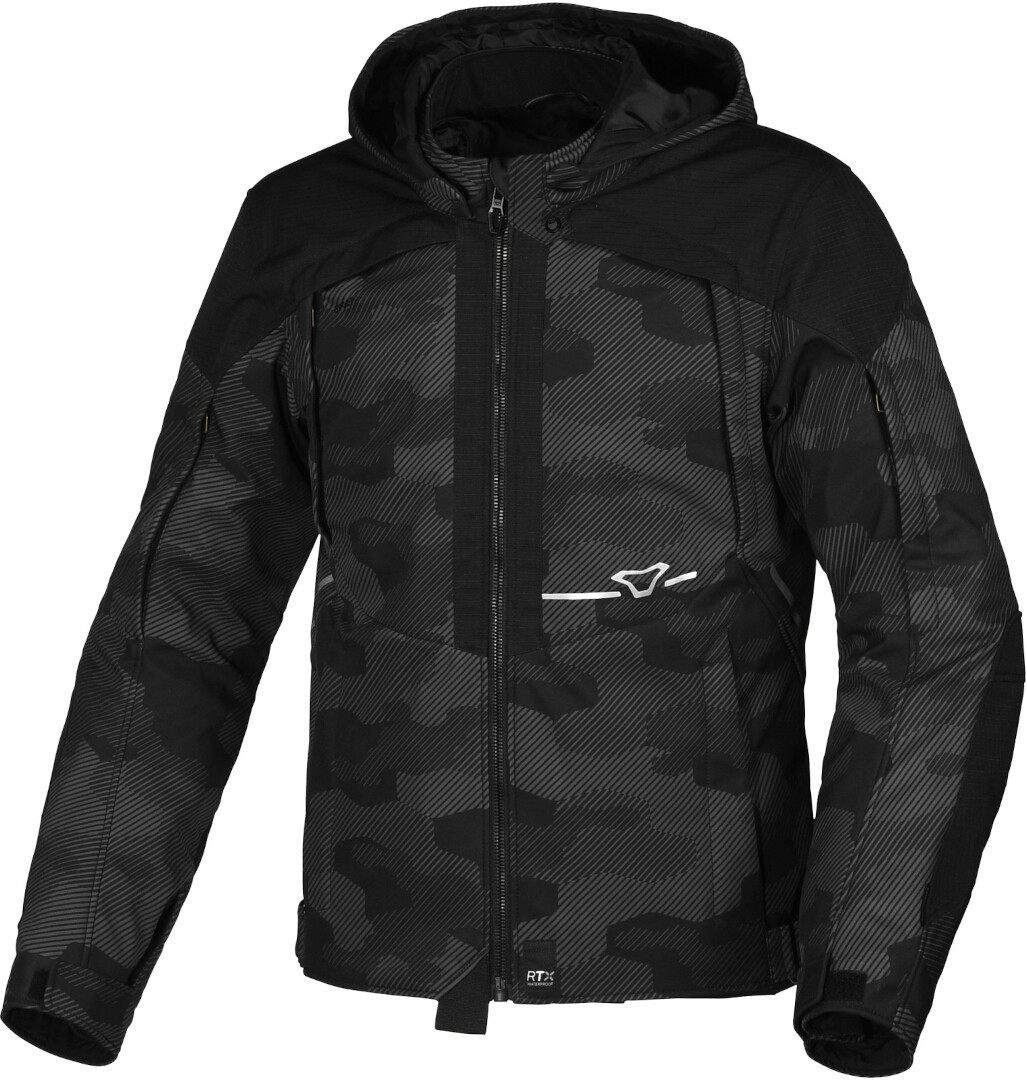 Macna Territor Waterproof Motorcycle Textile Jacket, black-multicolored, Size L, black-multicolored, Size L