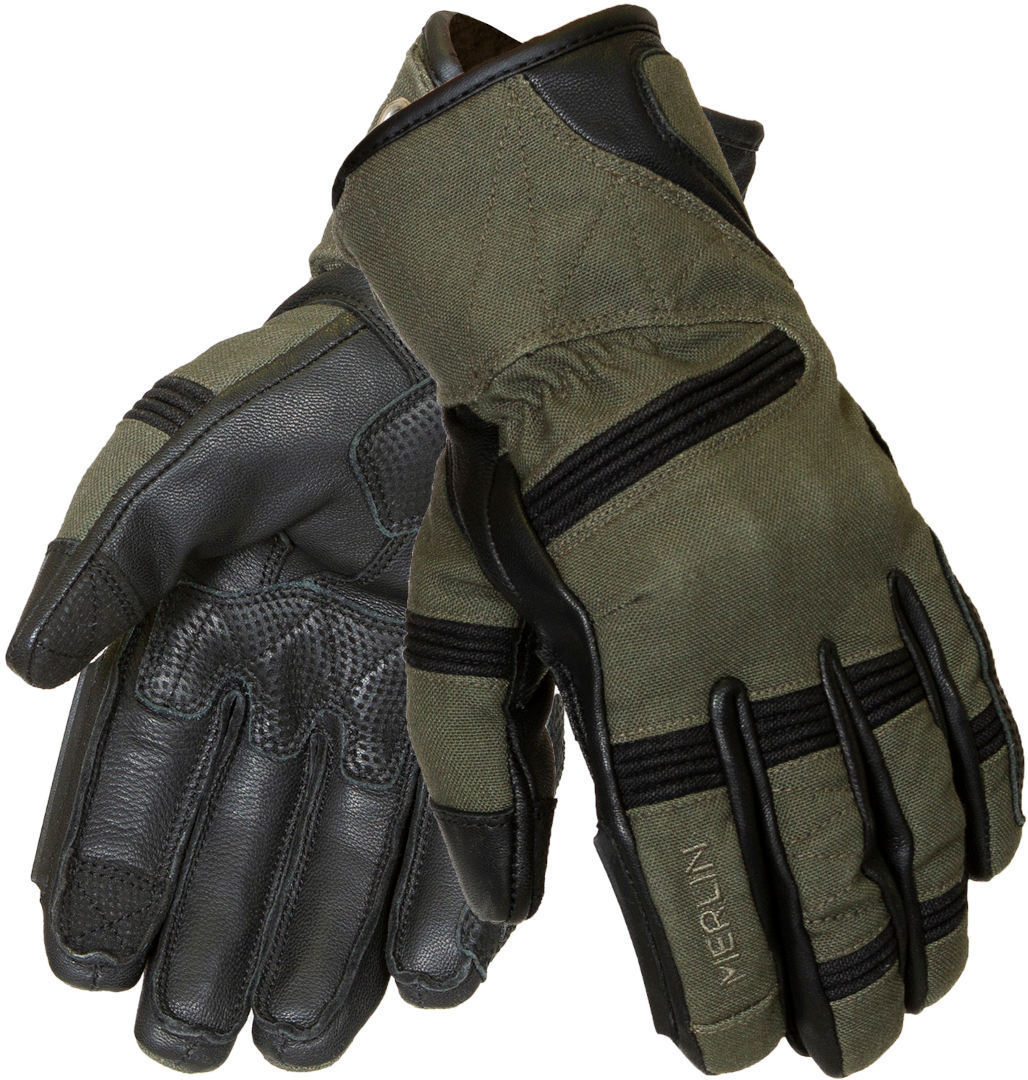 Merlin Mahala WP Explorer D3O Motorcycle Gloves, green, Size S, green, Size S