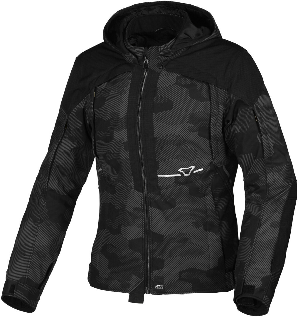 Macna Territor Waterproof Ladies Motorcycle Textile Jacket, black-multicolored, Size XS for Women, black-multicolored, Size XS for Women