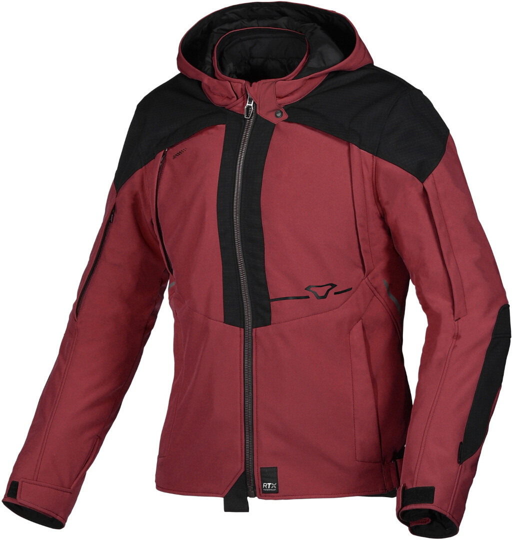 Macna Territor Waterproof Ladies Motorcycle Textile Jacket, red, Size XS for Women, red, Size XS for Women