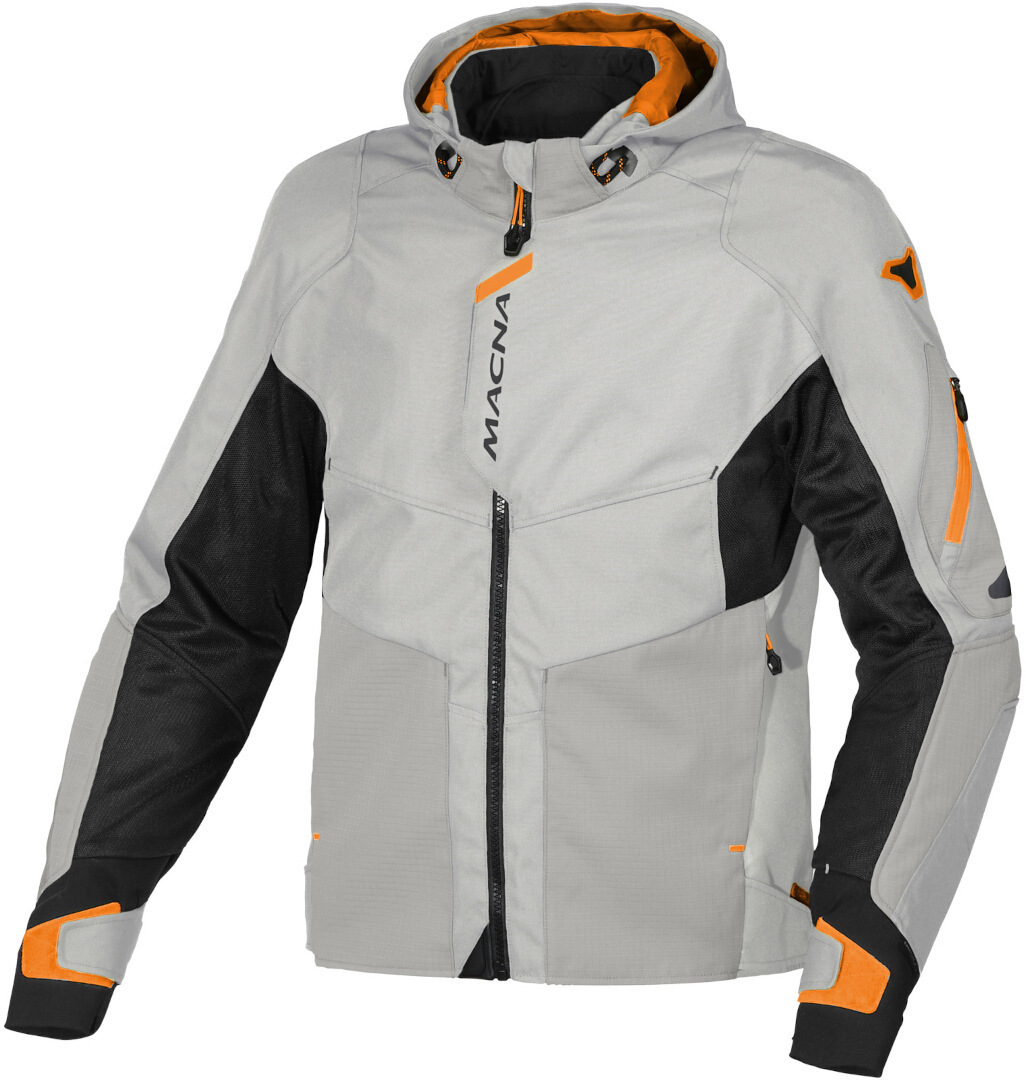 Macna Beacon Waterproof Motorcycle Textile Jacket, grey, Size S, grey, Size S