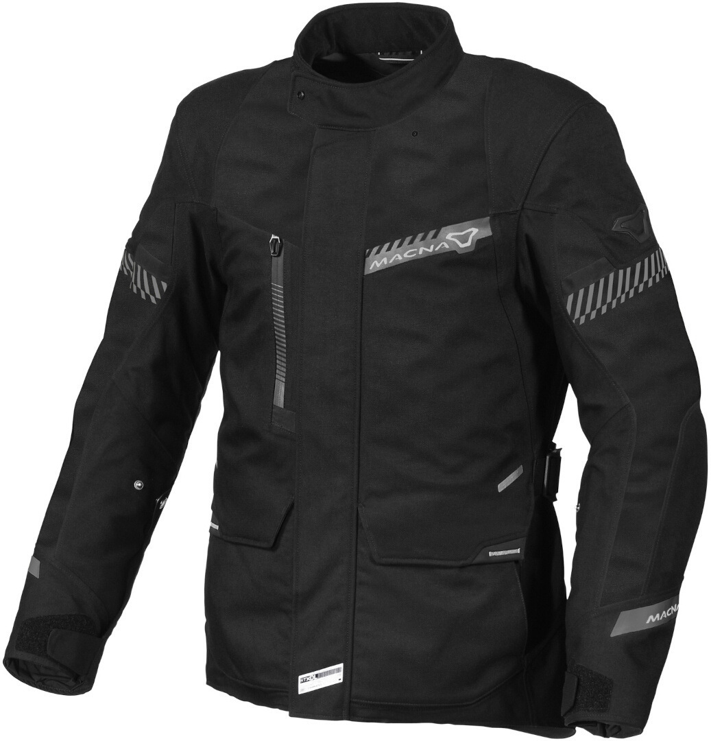 Image of Macna Aspire giacca tessile moto impermeabile, nero, dimensione S