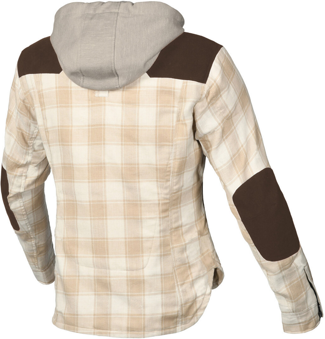 Photos - Motorcycle Clothing Macna Inland Plaid Ladies Motorcycle Textile Jacket, beige, Size XL for Women 