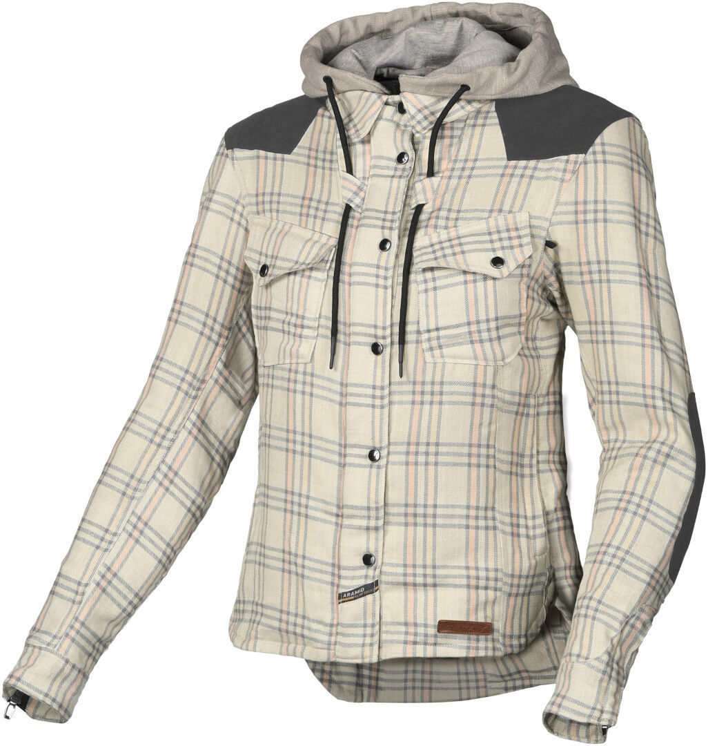 Macna Inland Ladies Motorcycle Textile Jacket, green-brown, Size XS for Women, green-brown, Size XS for Women