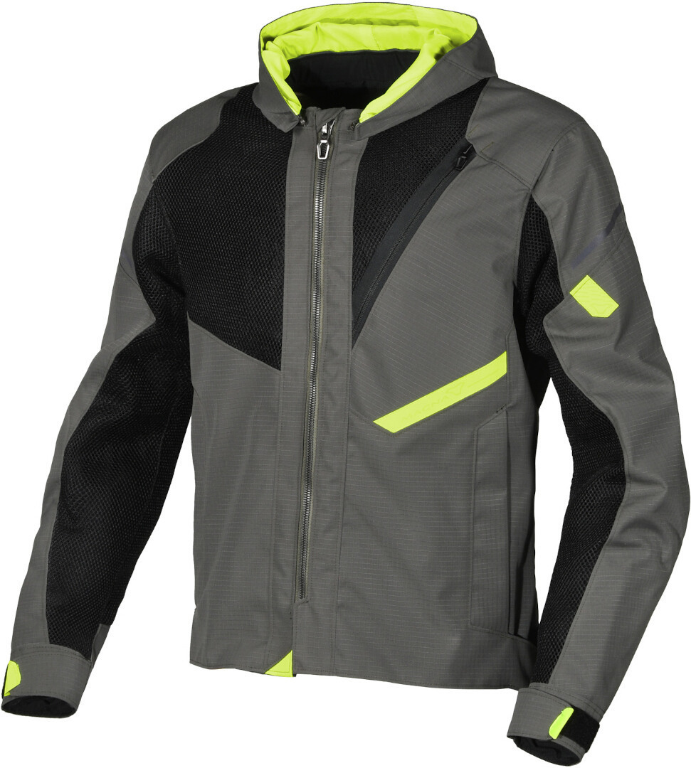 Macna Farrow Motorcycle Textile Jacket, black-green, Size M, black-green, Size M