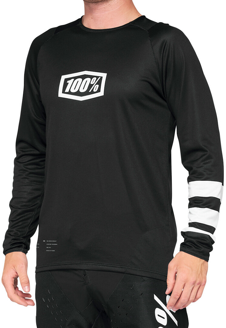 Image of 100% R-Core Maglia da bicicletta, nero-bianco, dimensione L