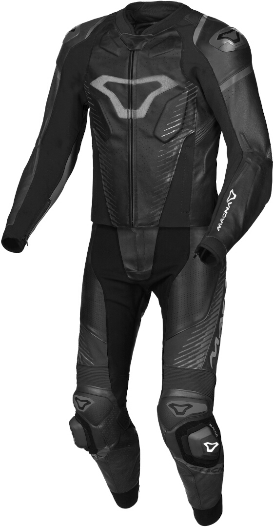 Macna Tronniq perforated Two Piece Motorcycle Leather Suit, black, Size 56 for Men-image-981107747