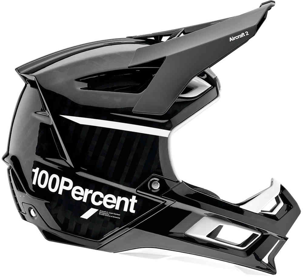 100% Aircraft 2 Black/White Downhill Helmet