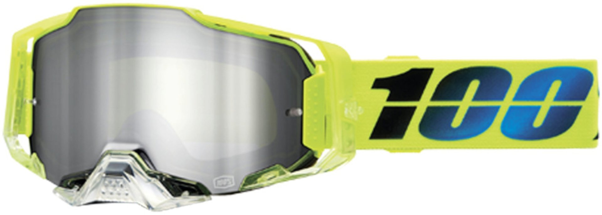 100% Armega Mirror Koropi Motocross Goggles, blue-yellow, blue-yellow, Size One Size