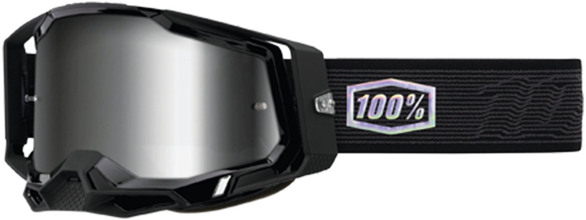 Image of 100% Racecraft II Topo Occhiali da motocross, nero-bianco
