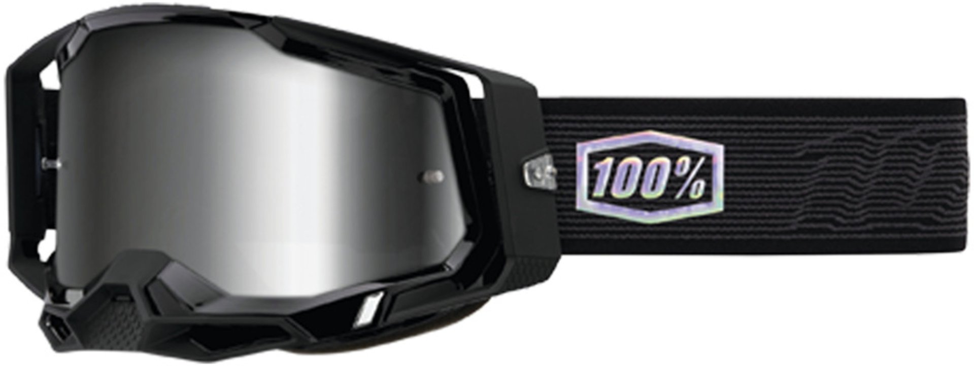 100% Racecraft II Topo Motocross Goggles, black-white, black-white, Size One Size