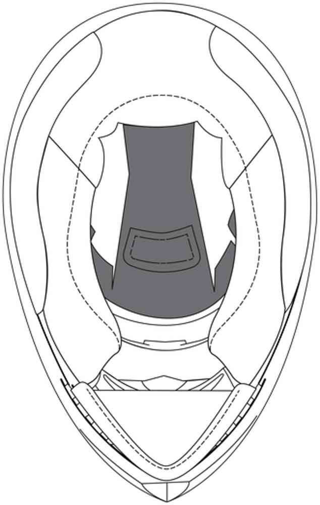 AGV K-3 SV Helmkronenpolster