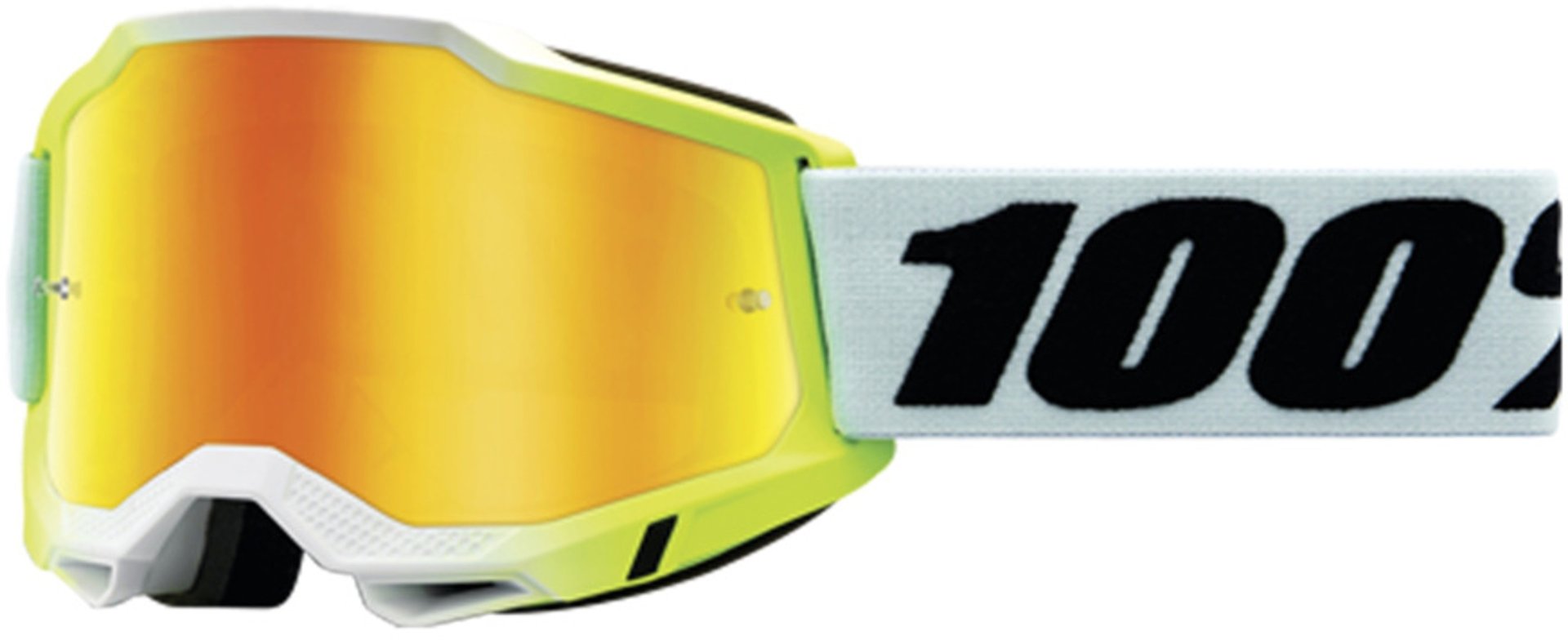 Image of 100% Accuri 2 Dunder Occhiali da motocross, nero-bianco, dimensione S