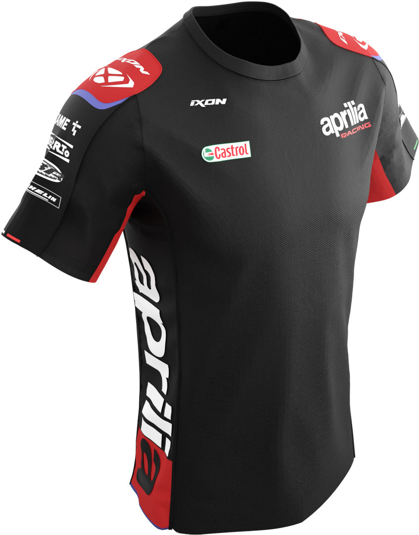 Ixon Aprilia GP Replica Kids T-Shirt, black-white-red, Size 10 years, black-white-red, Size 10 years