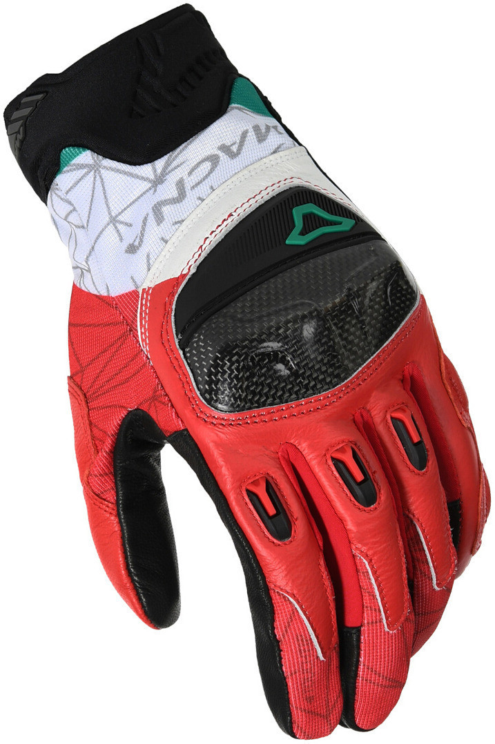 Macna Rocco Motorcycle Gloves, black-red, Size L, black-red, Size L