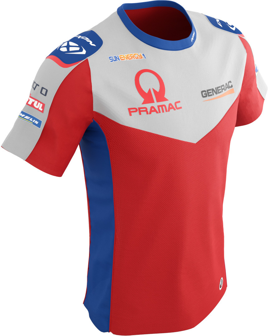 Ixon Pramac GP Replica T-Shirt, white-red-blue, Size XS, white-red-blue, Size XS